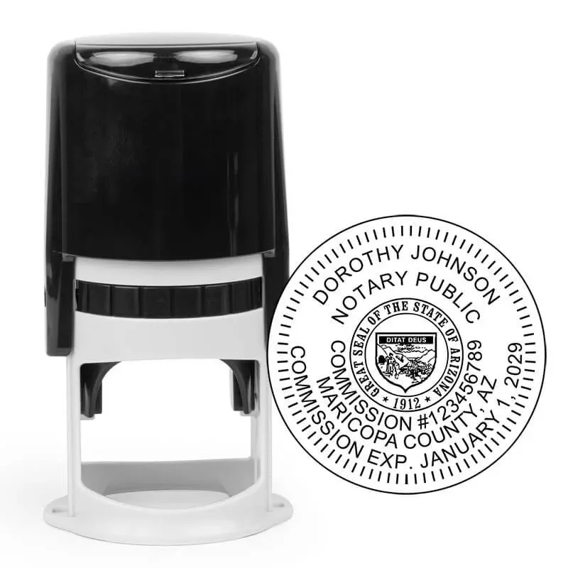 Arizona  Round Notary Stamp