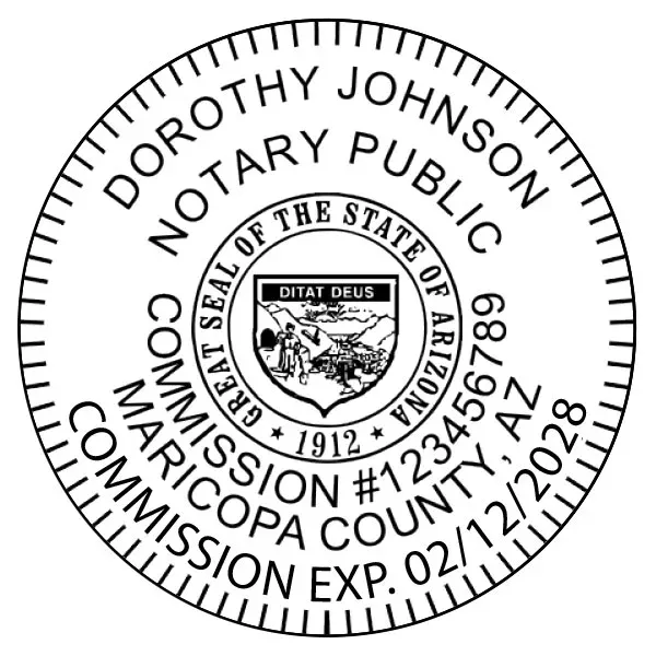 Arizona Notary Round Seal Embosser