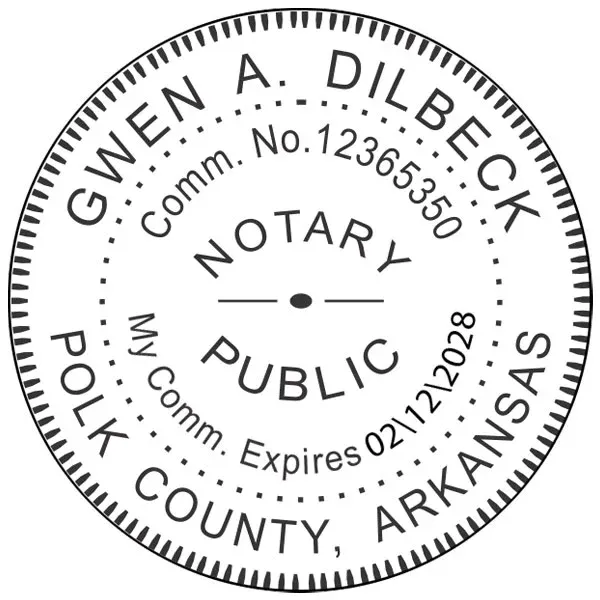 Arkansas Notary Round Seal Embosser