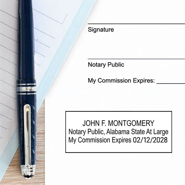 Alabama   Notary Rectangle Stamp