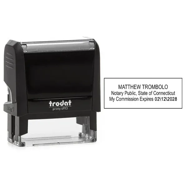 Connecticut  Notary Rectangle Stamp