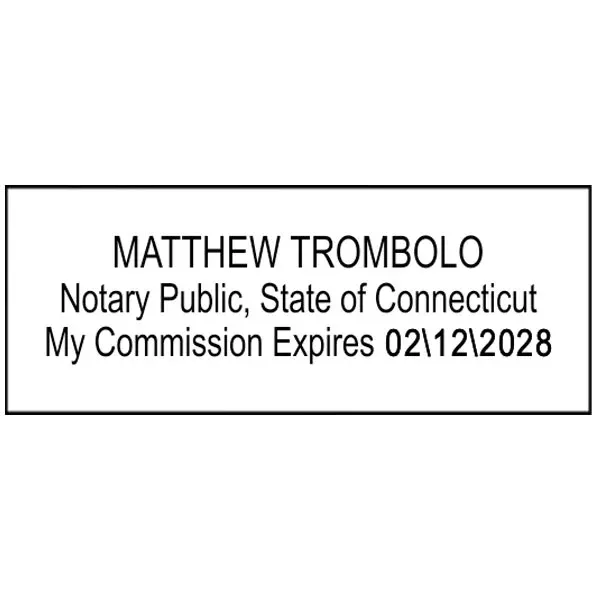 Connecticut  Notary Rectangle Stamp