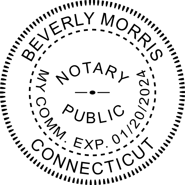 Connecticut Notary Round Pink Seal Embosser