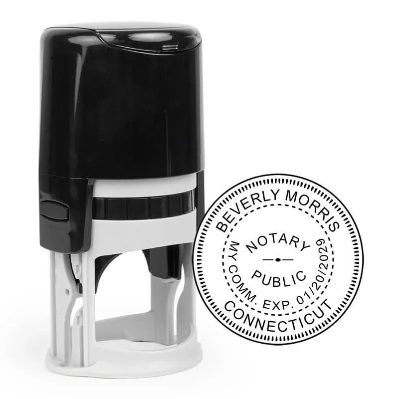 Connecticut Round Notary Stamp