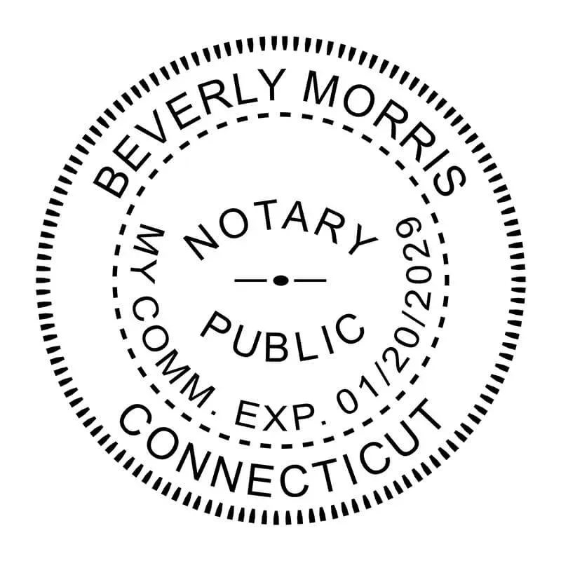 Connecticut Round Notary Stamp
