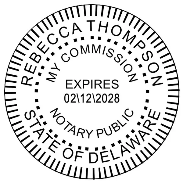Delawere Notary Round Seal Embosser