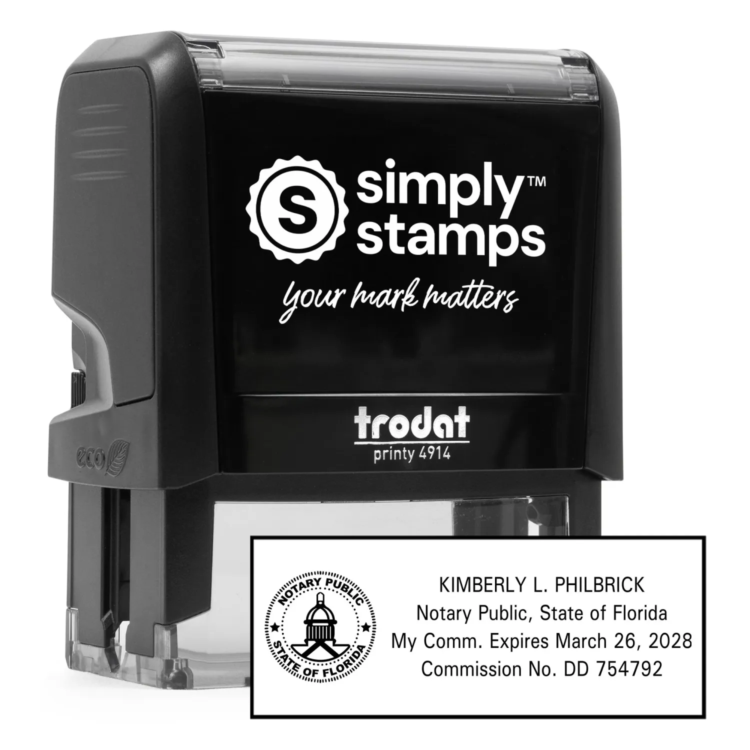 Florida Great Seal Rectangular Notary Public Seal