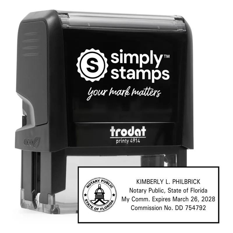 Florida Great Seal Rectangular Notary Public Seal