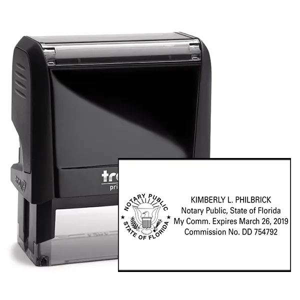 Florida Great Seal &amp; Rising Sun Notary Public Stamp