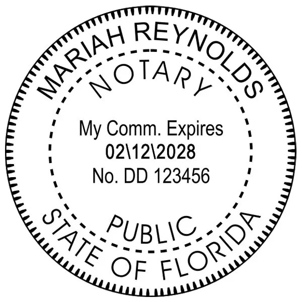 Florida Notary Public Round Seal Embosser