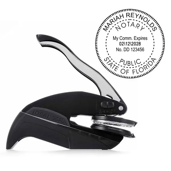 Florida Notary Public Round Seal Embosser