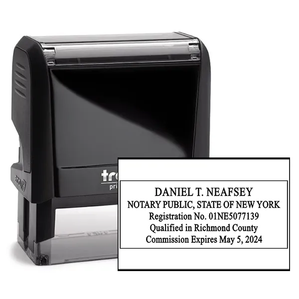New York Rectangle Notary Stamp