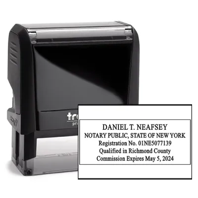 New York Rectangle Notary Stamp