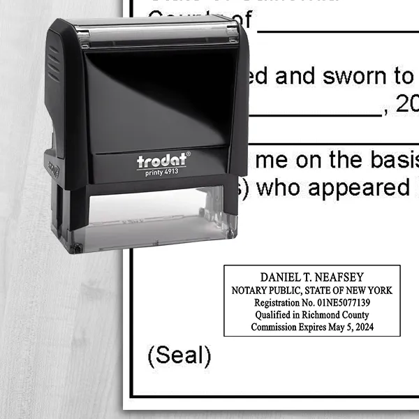 New York Rectangle Notary Stamp