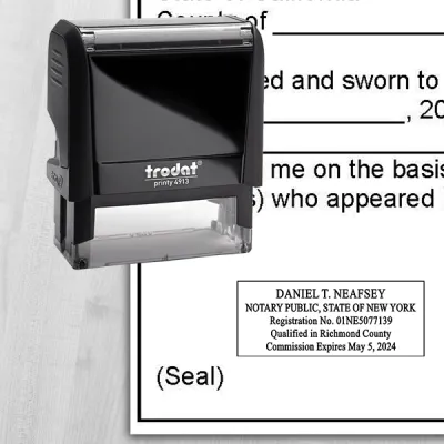 New York Rectangle Notary Stamp