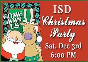ISD Christmas Party - Dec 3rd at 6 PM