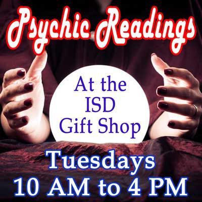 PSYCHIC READING, at the GIFT SHOP, Tuesdays from 10 AM to 4 PM