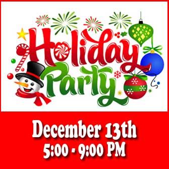 ISD HOLIDAY PARTY: Saturday, Dec. 13th, 5:00 - 9:00 PM