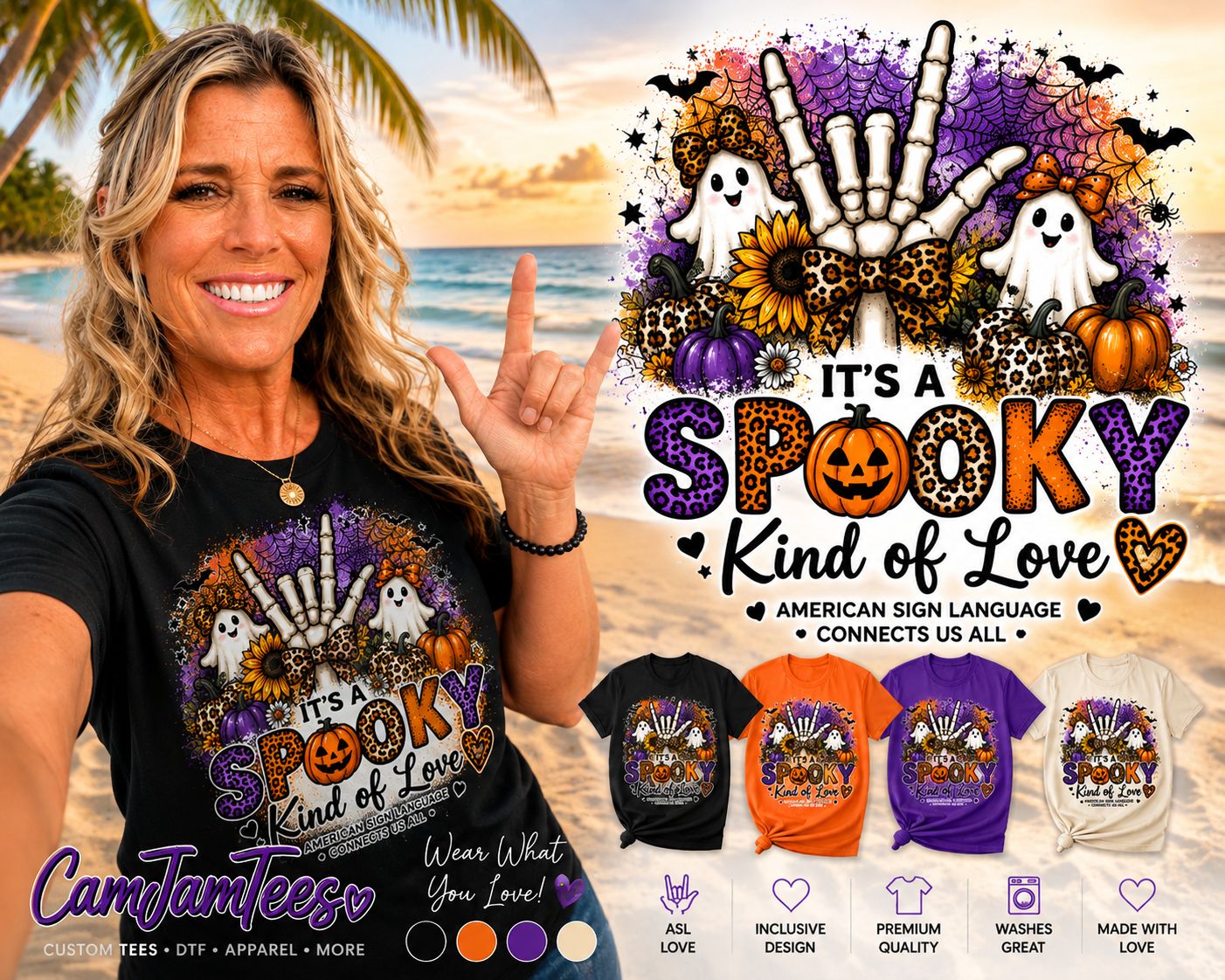 Spooky Kind of Love ASL Halloween Tee