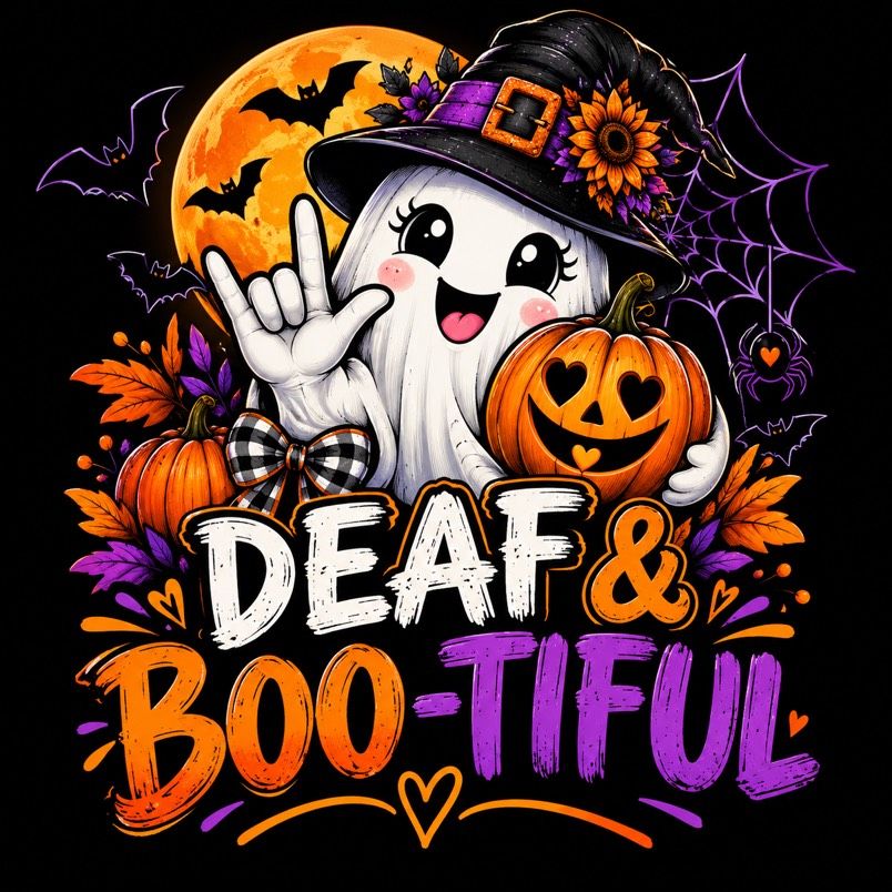 Deaf &amp; Boo-tiful -- ASL Halloween T-Shirt