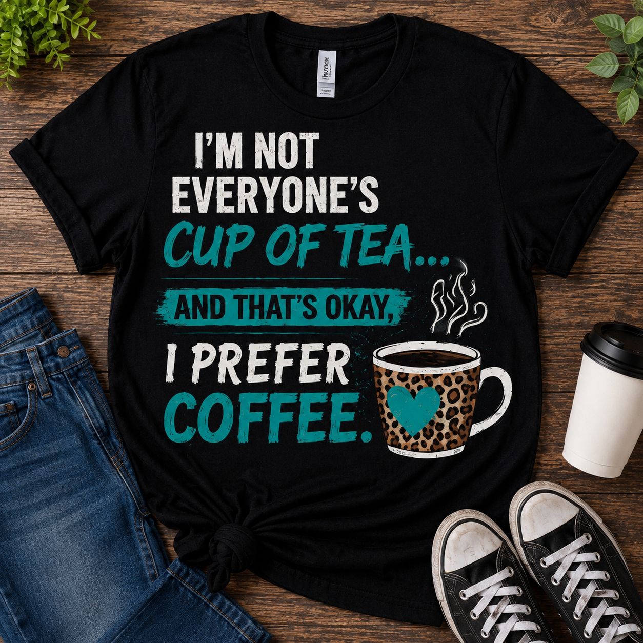 "I'm Not Everyone's Cup of Tea -- ASL Coffee T-shirt