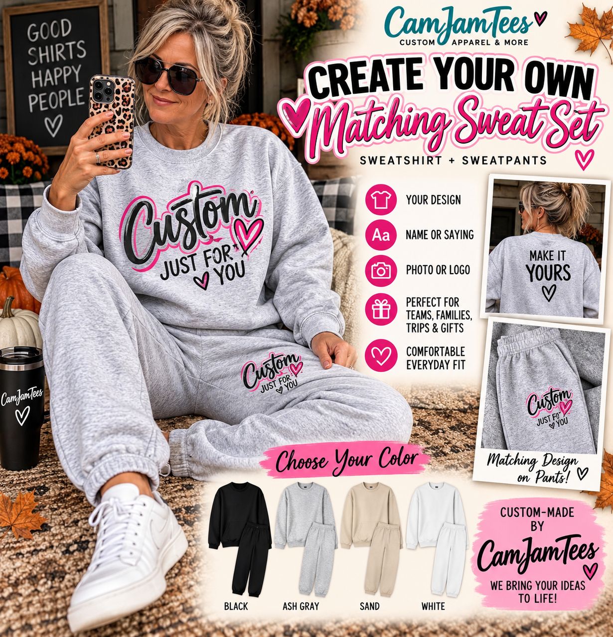 Create Your Own Matching Sweat Set (2XL-4XL)