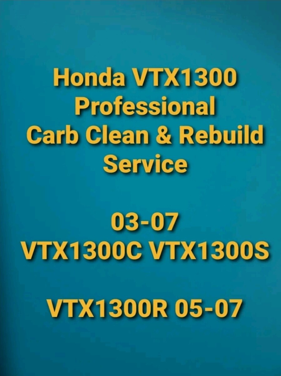 Honda Professional Carb Clean and Rebuild Service for all SINGLE CARB Honda VTX1300 750 &amp; 600 ALL YEARS
