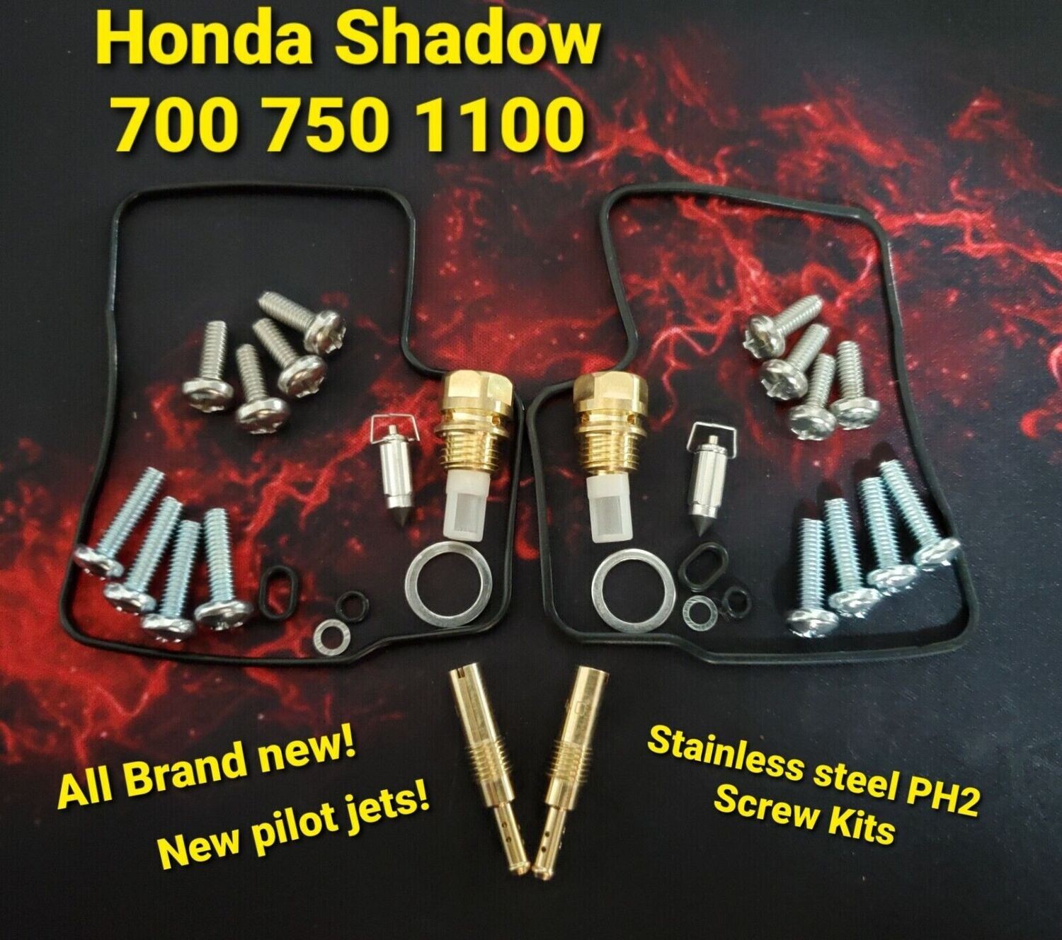 Honda Shadow VT700 VT750 VT1100 Carb Rebuild Kits All Years PH2 Screw kits carbs