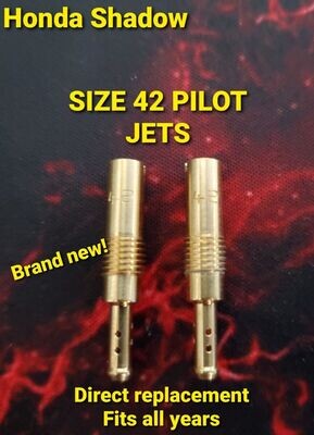 83-07 Honda Shadow SIZE 42 PILOT JETS 500 600 700 750 800 1100 NT650 PC800 carbs Slow Jets VTwin