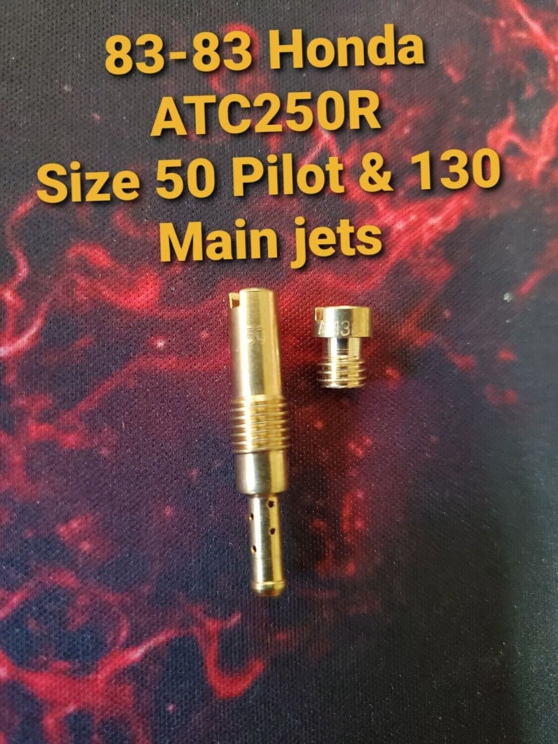 82-83 Honda ATC250R SIZE 50 PILOT &amp; Size 130 Main jets carbs ATC 250R jet kit