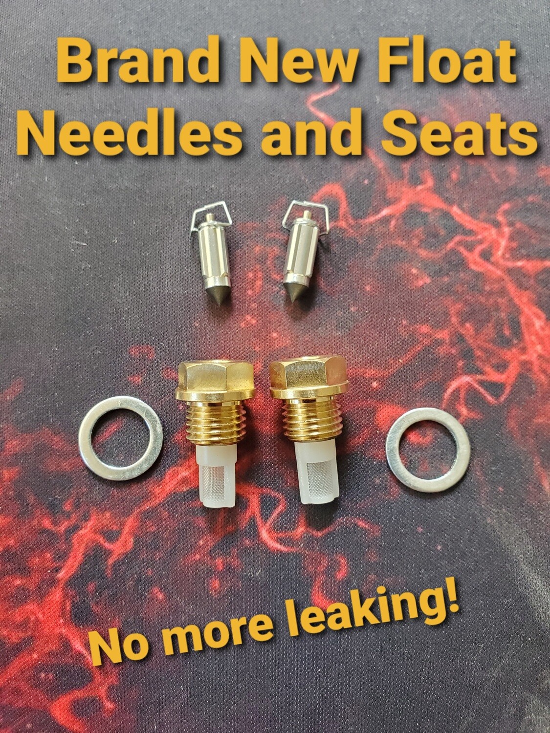 New Float needles and seats kit OEM quality direct replacement Honda Shadow VT500 VT700 VT750 V800 PC800 NT650