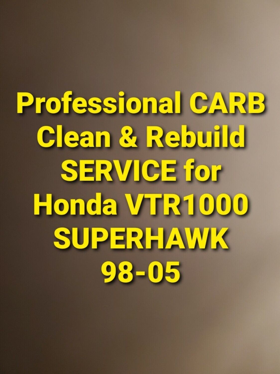 Honda VTR1000 SUPERHAWK Professional Carb Clean &amp; Rebuild Service - 98-05