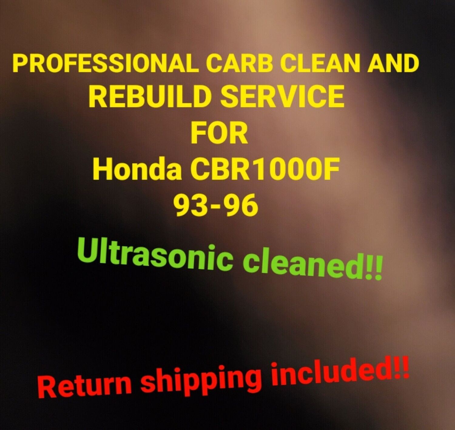 93-96 Honda CBR1000F Professional carb clean and rebuild service