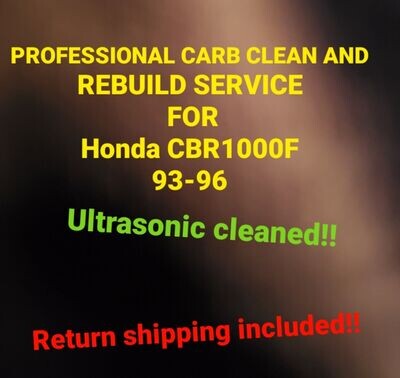 93-96 Honda CBR1000F Professional carb clean and rebuild service