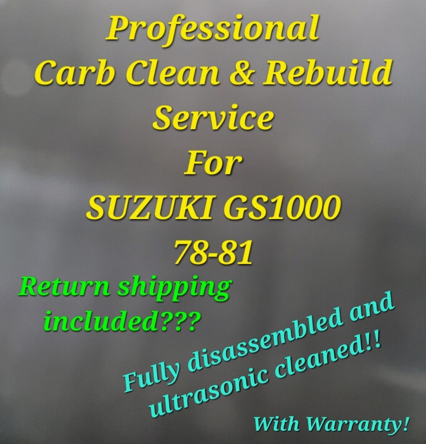 78-81 Suzuki GS1000 Professional Carb Clean &amp; Rebuild Service