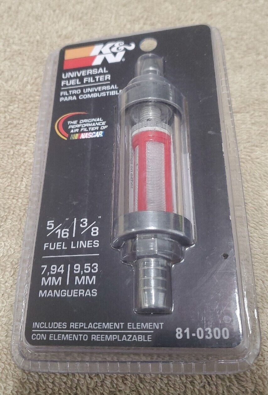 K&amp;N Reusable Universal Fuel Filter 5/16 &amp; 3/8 - Easy Disassemble &amp; Clean!!