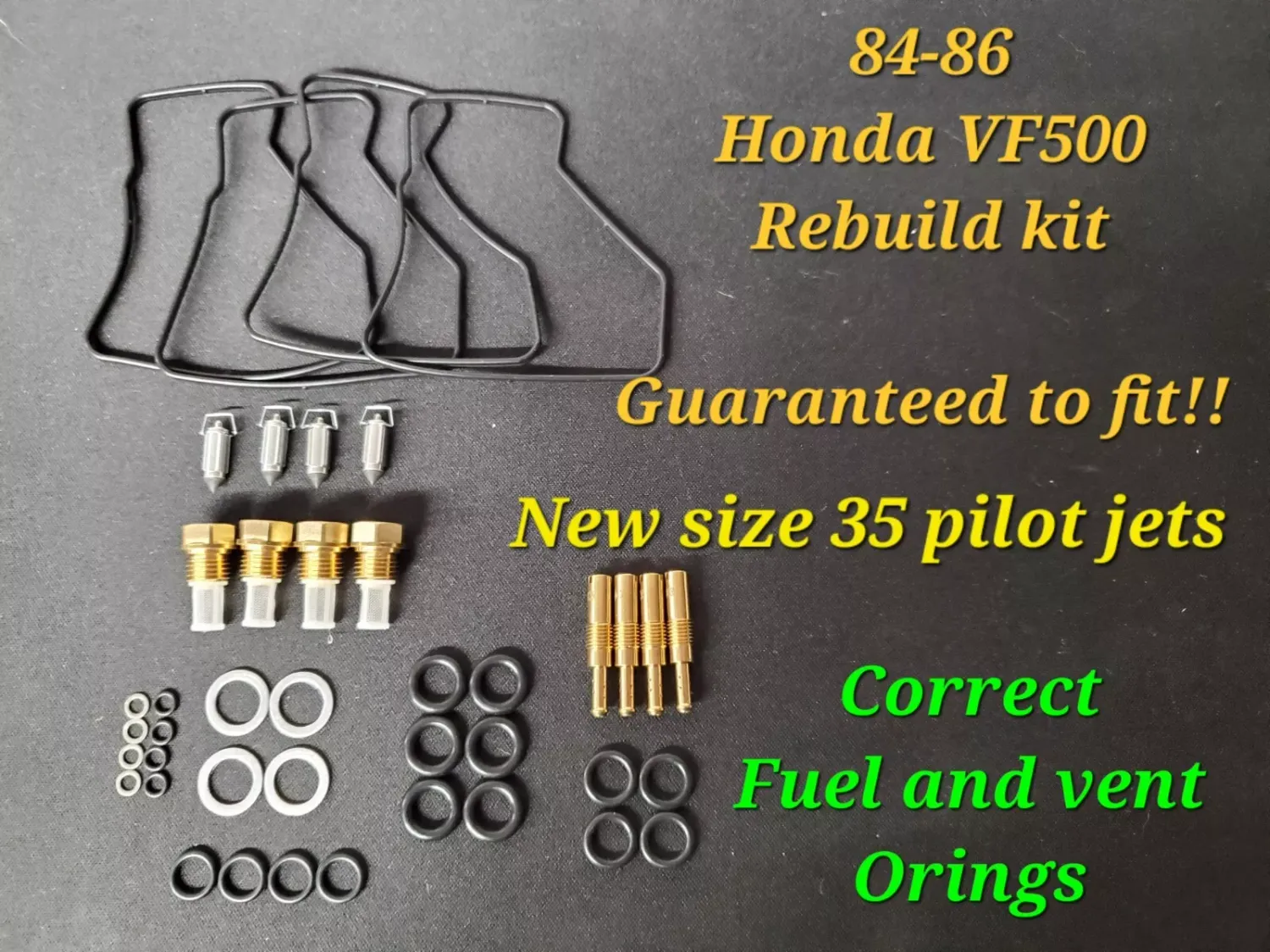Honda Magna &amp; Sabre Guaranteed To Fit!! Rebuild kits made specifically for your bike!! V45 V65 700 1100