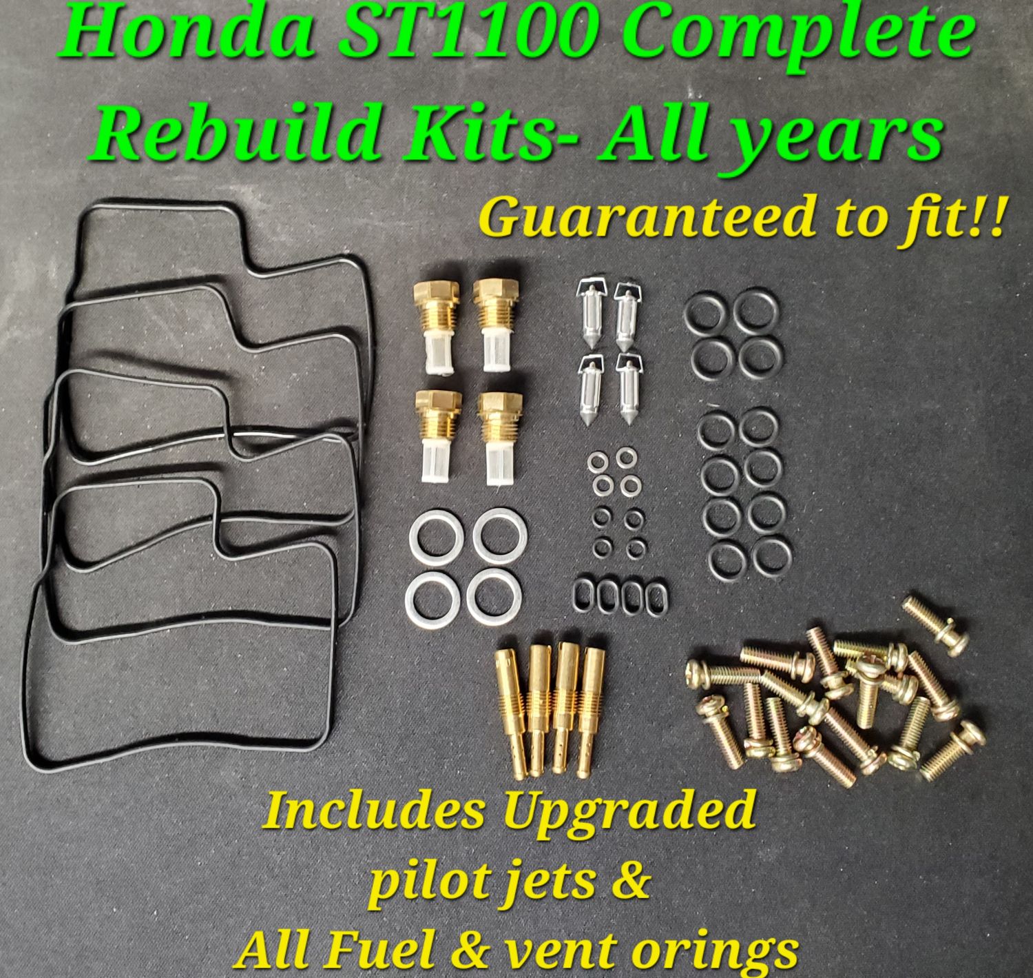 Honda ST1100 Complete rebuild kits for All Years - w/ 4 new 128 main jets