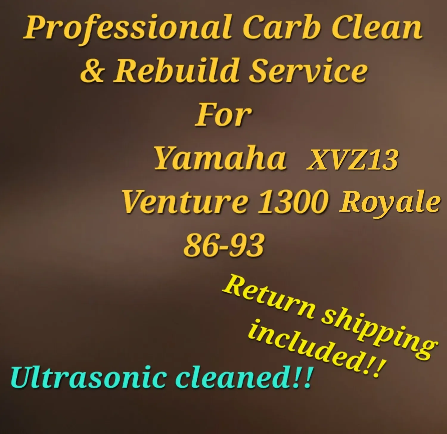 86-93 Yamaha Venture Royale Professional Carb Clean and Rebuild Service