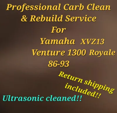 86-93 Yamaha Venture Royale Professional Carb Clean and Rebuild Service