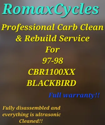 97-98 Honda CBR1100XX Blackbird Professional carb clean &amp; rebuild service