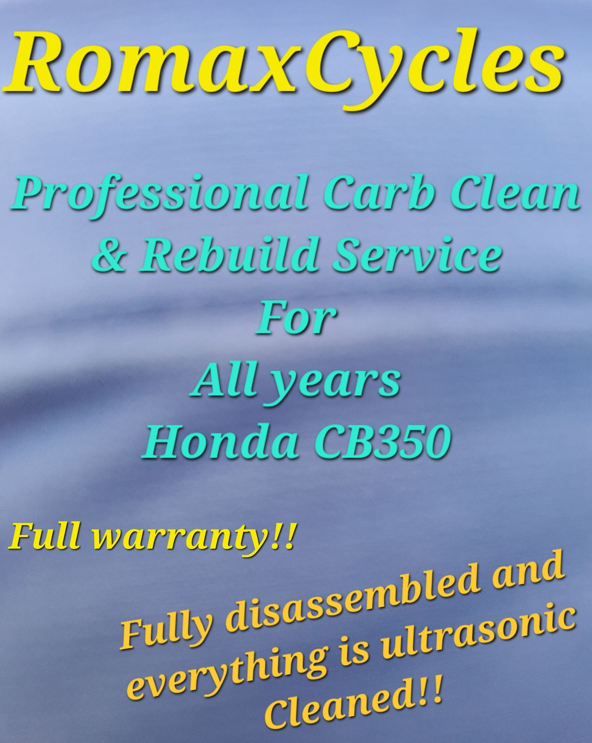 Honda CB350 Professional Carb clean &amp; rebuild service -ALL Years- ALL Models
