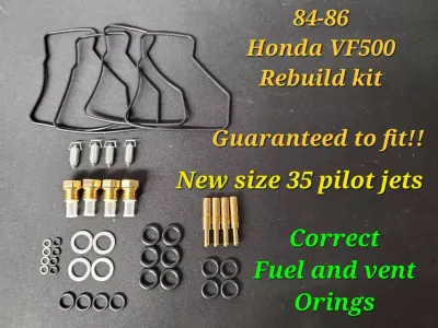 Honda Magna &amp; Sabre Guaranteed To Fit!! Rebuild kits made specifically for your bike!! V45 V65 700 1100