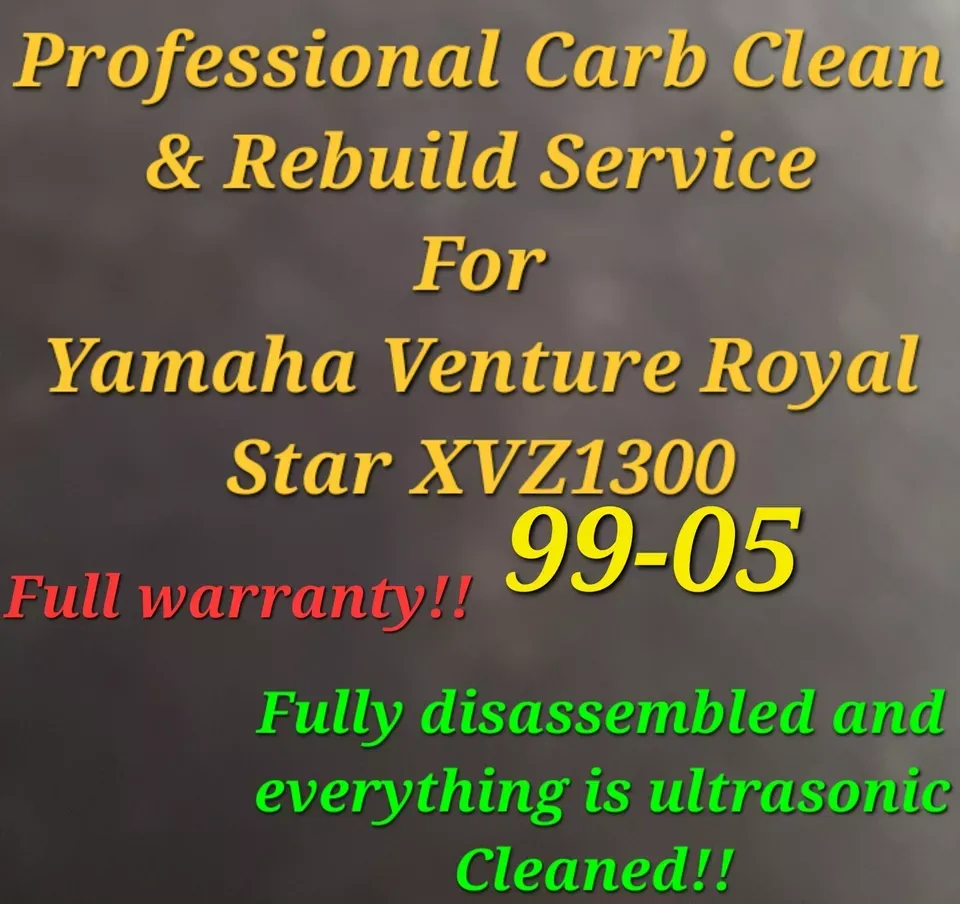 96-05 Yamaha Royal star Venture 1300 Carb Clean &amp; Rebuild Service XVZ13 XVZ1300