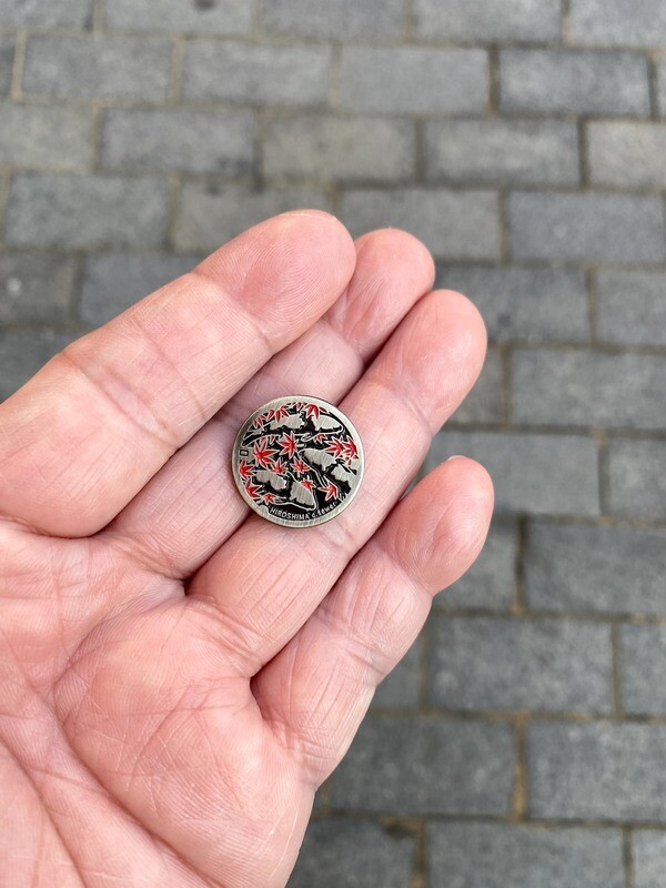 Mini Hiroshima Maple Enamel Pin 3/4" (2cm)