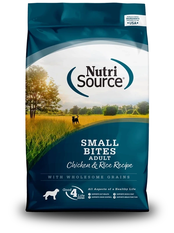 NutriSource Adult Small Bites Chicken and Rice 12lb