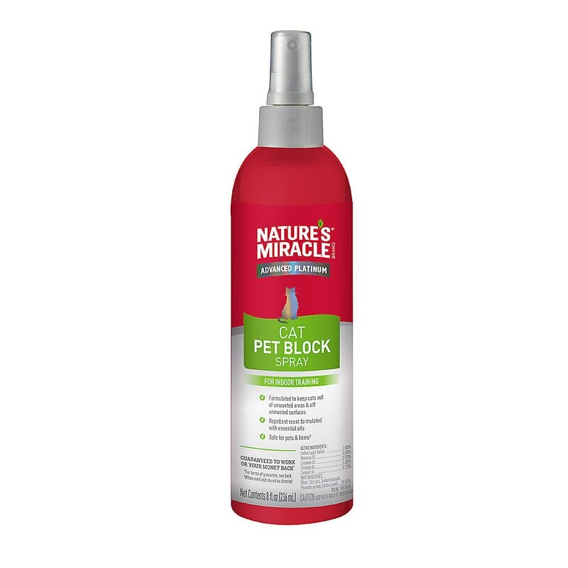 Nature&#39;s Miracle Cat Pet Block Spray 8oz