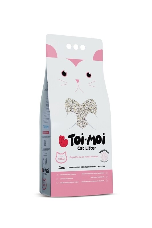 Toi Moi Clumping Cat Litter 10kg (Baby Powder Scent)
