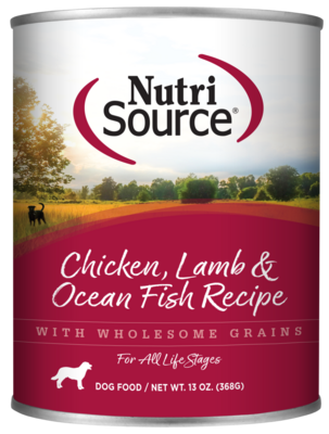 NutriSource Chicken, Lamb and Ocean Fish Can 13oz