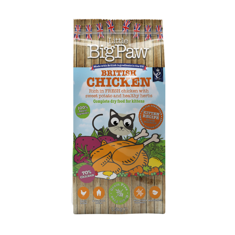 Little Big Paw British Chicken Kitten Food 1.5kg